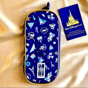 💙✨NEW✨💙 Disney 50th Anniversary Reusable Utensil Set with Zipper Pouch